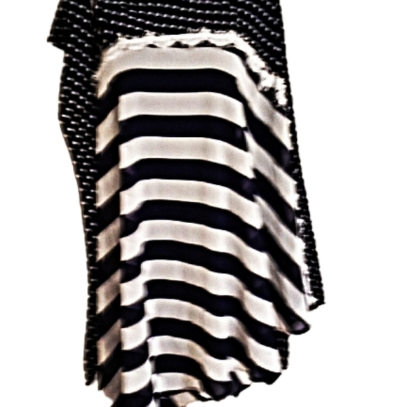 Rye l Polka Dot / Striped Navy and White Asymmetrical Dress NWOT - Picture 4 of 9